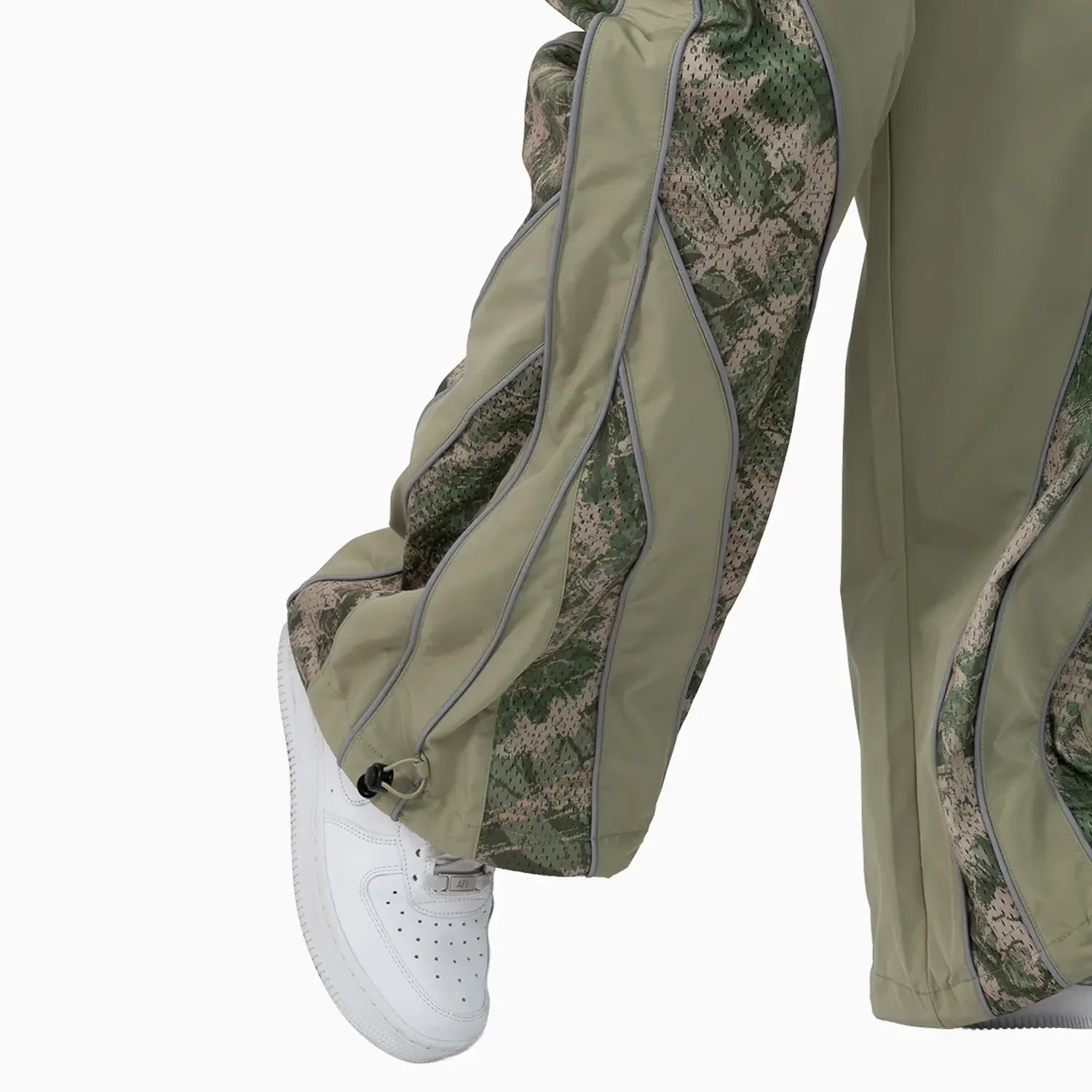 Women’s Olive Green Cropped Tracksuit - Image 7