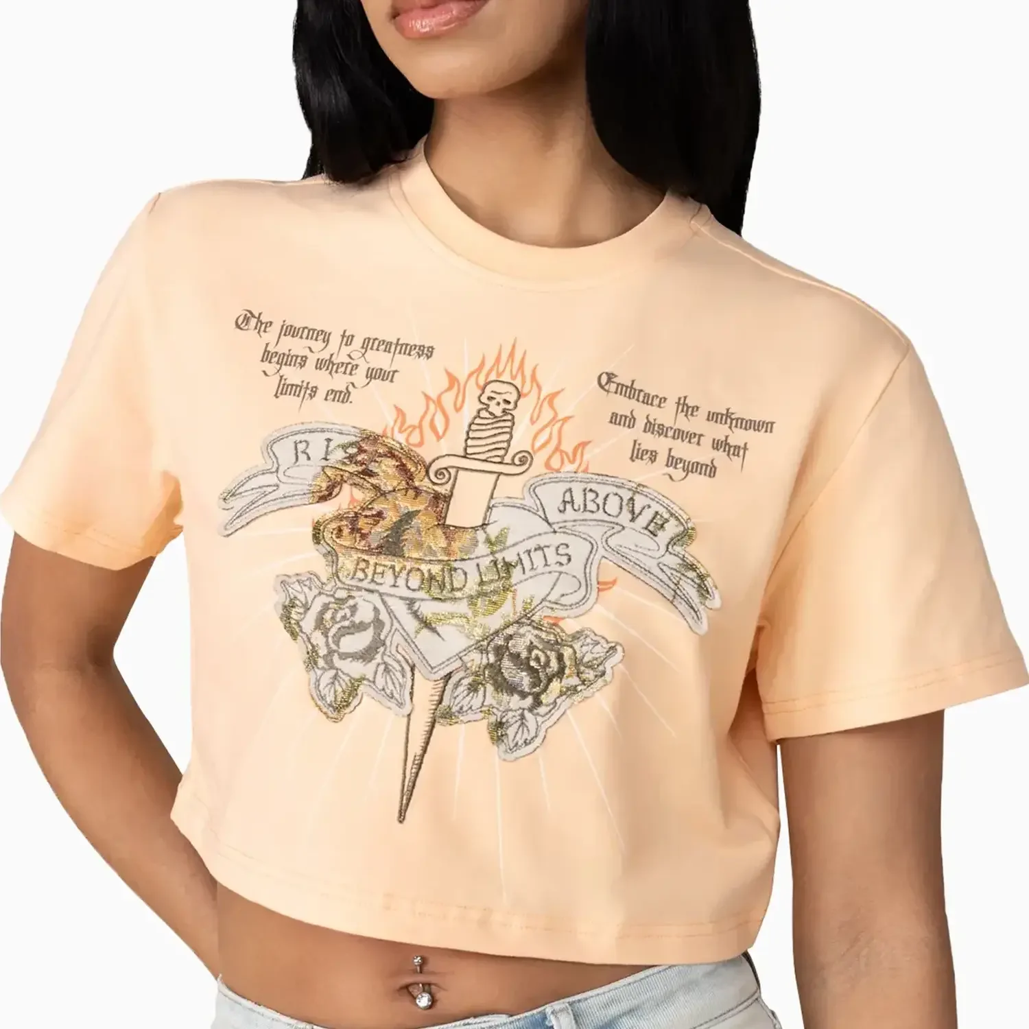 Women's High Rise Graphic Crop Outfit - Image 3