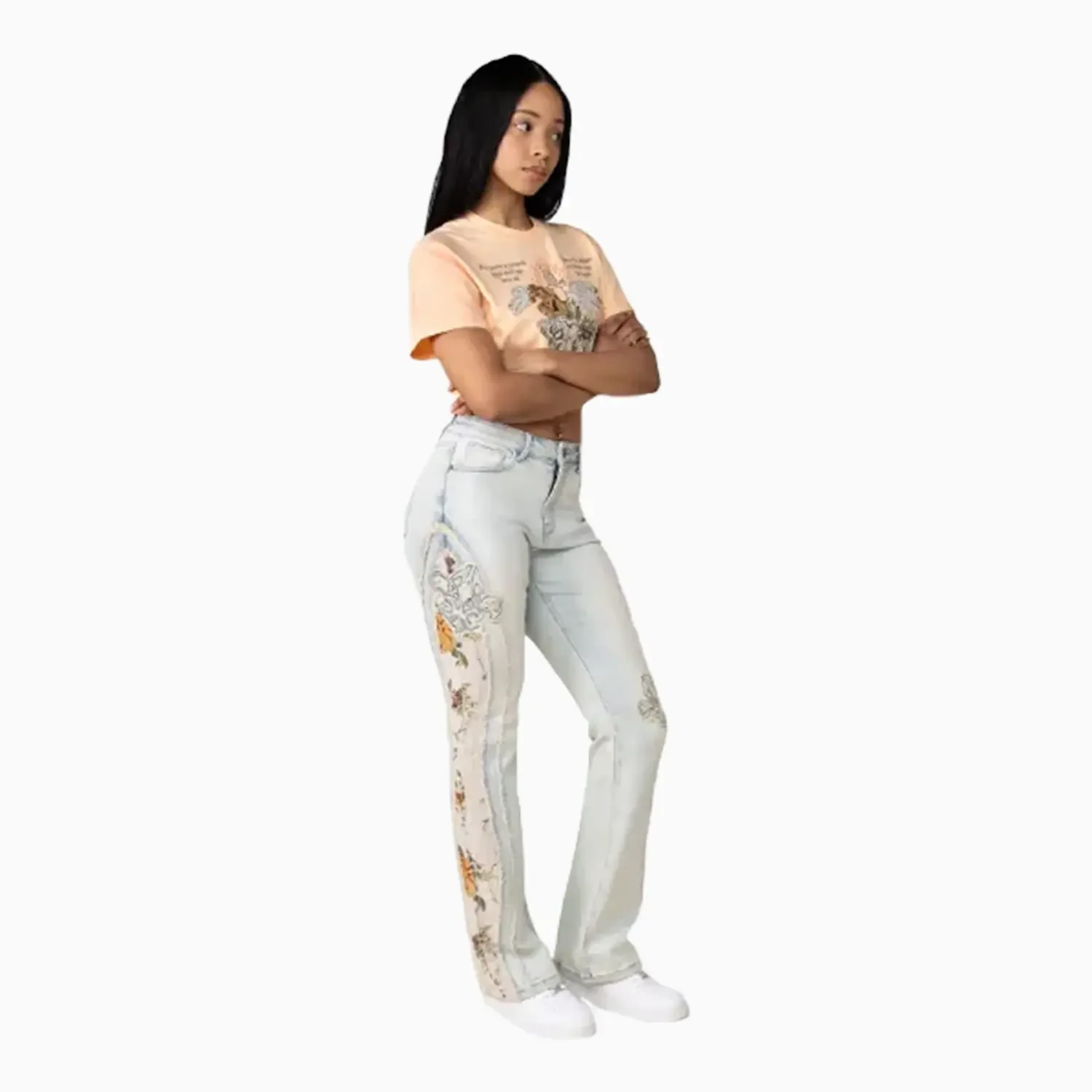 Women's High Rise Graphic Crop Outfit - Image 6