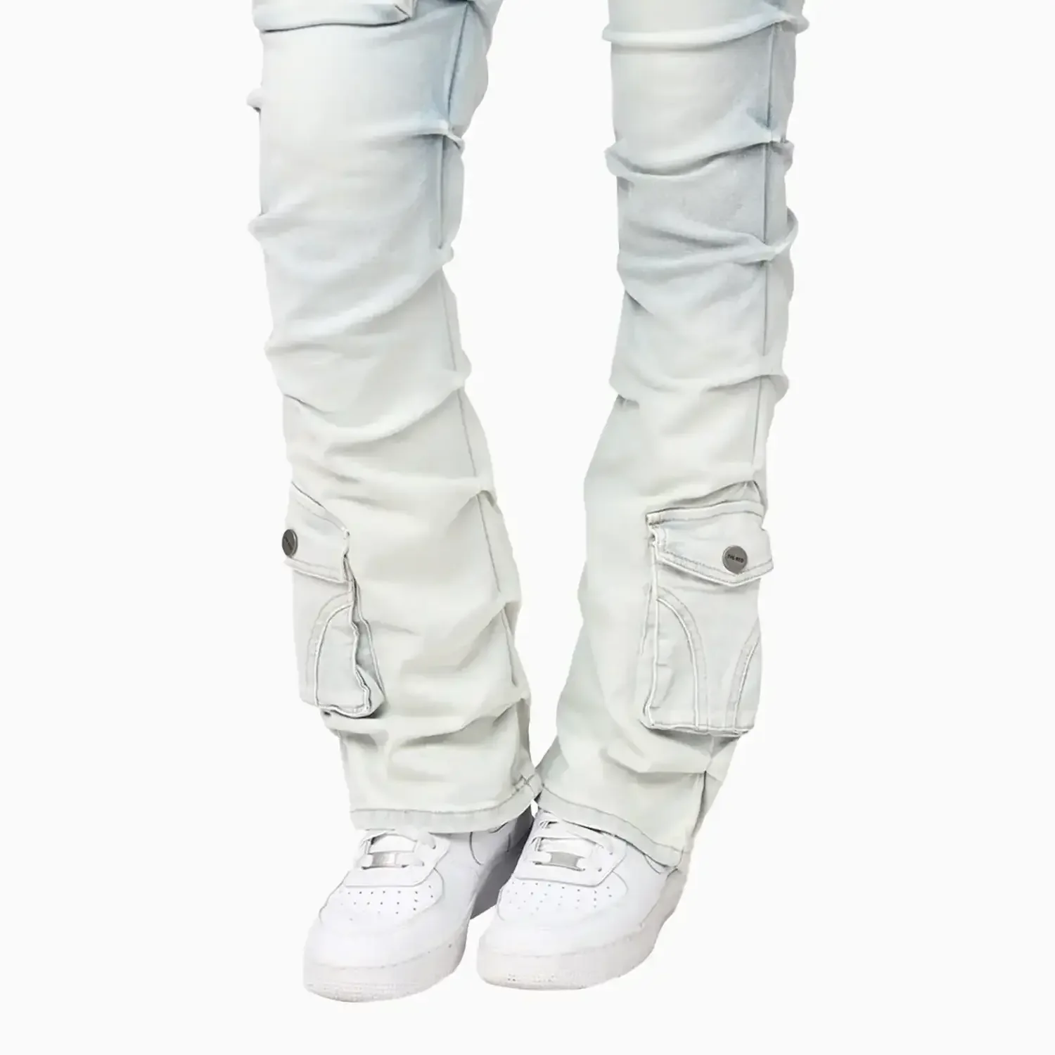 Women's High Rise Lightening Wash Stacked Jeans Pant - Image 8