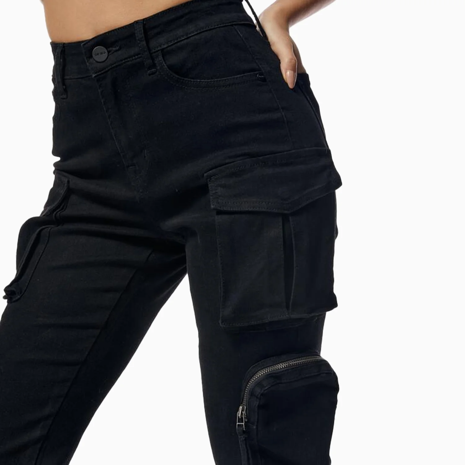 Women's High Rise Twill Straight Cargo Pant - Image 3