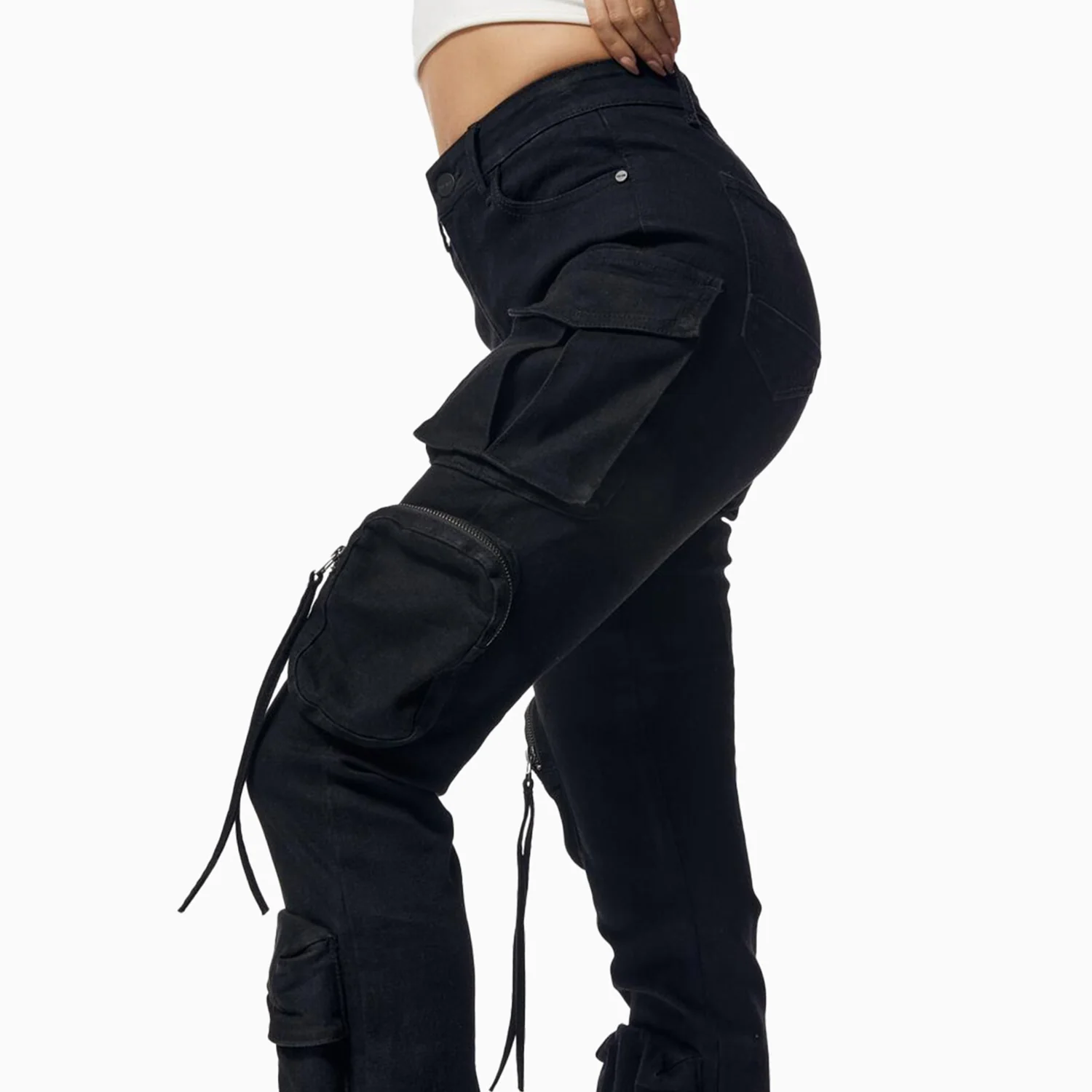 Women's High Rise Twill Straight Cargo Pant - Image 4