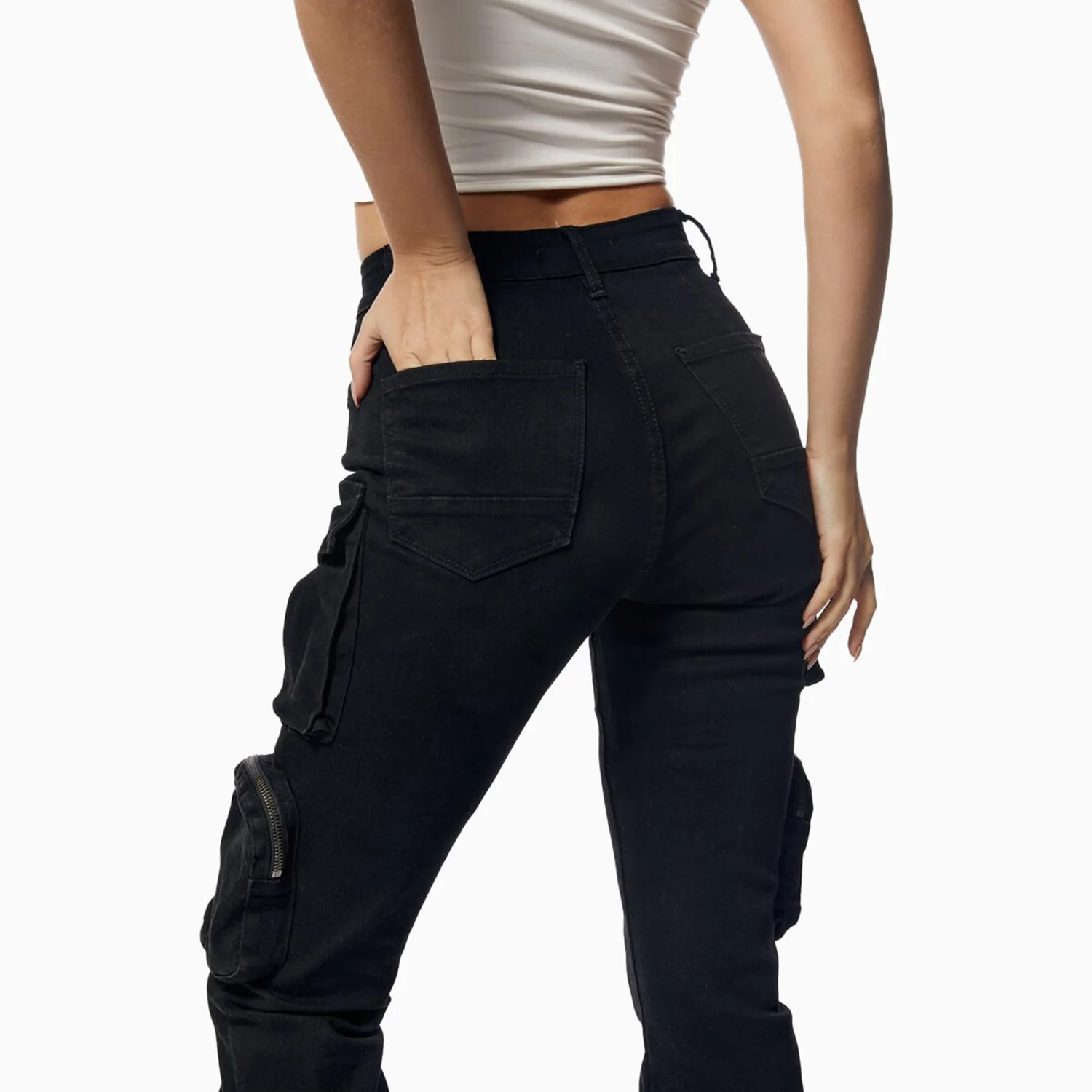 Women's High Rise Twill Straight Cargo Pant - Image 5