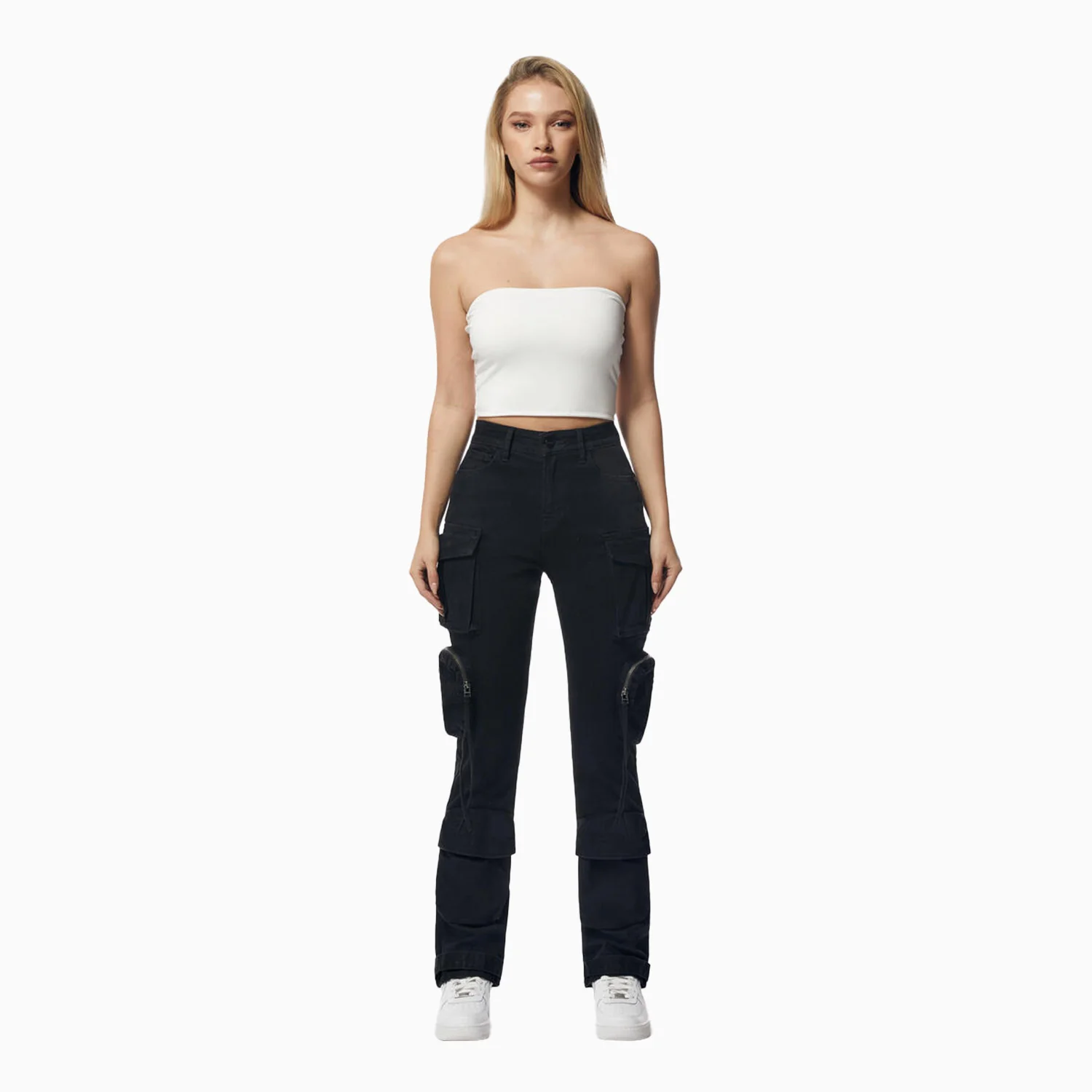 Women's High Rise Twill Straight Cargo Pant - Image 6