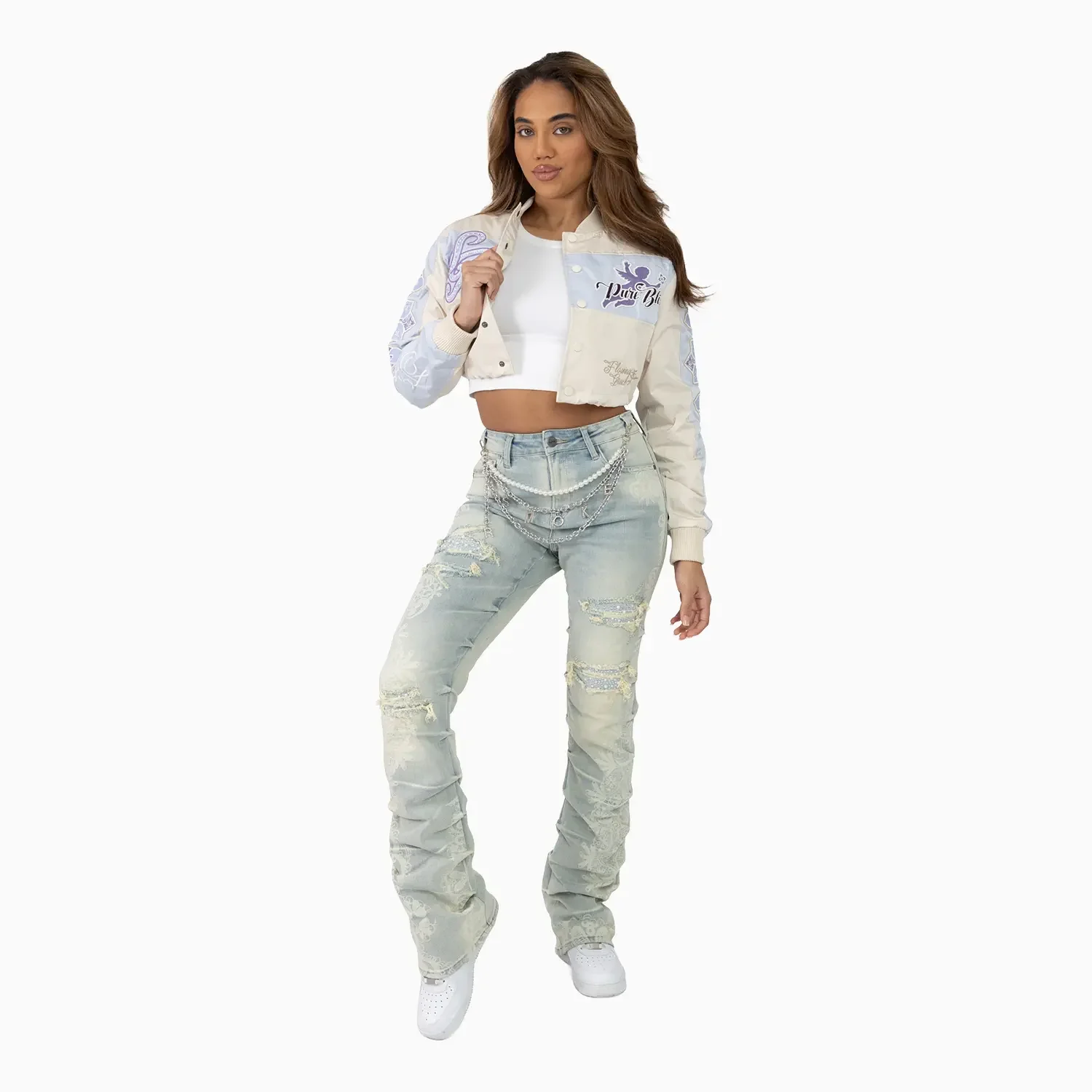 Women's Metallic Windbreaker Jacket - Image 4