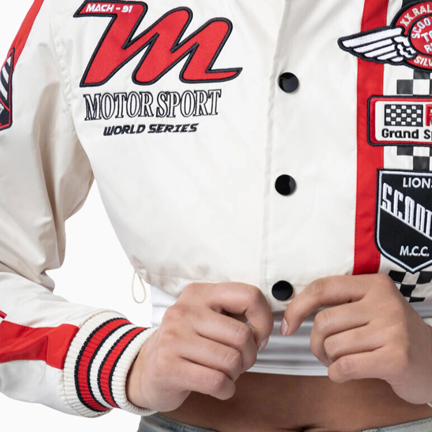 Women's Racing Cropped Light Jacket - Image 5