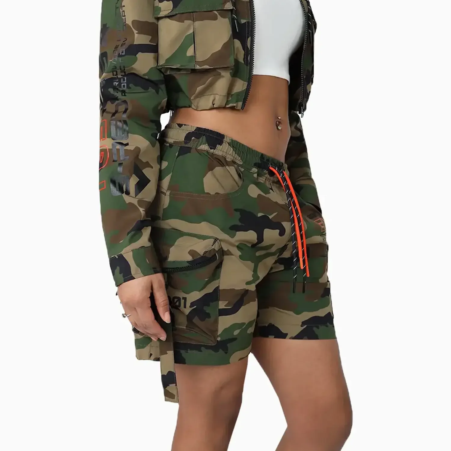 Women's Utility Nylon Printed Outfit - Image 5