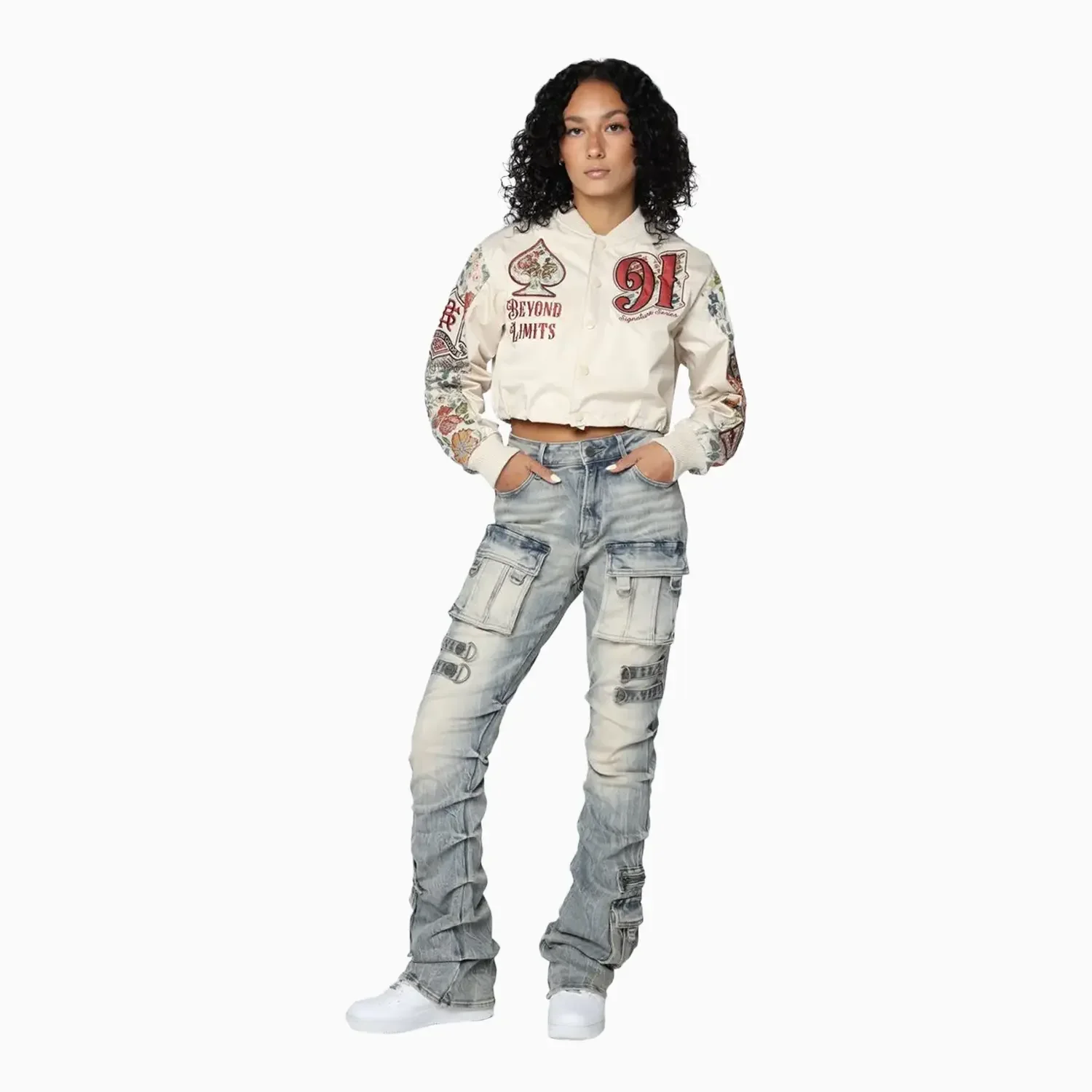 Women's Varsity Cropped Light Jacket - Image 3