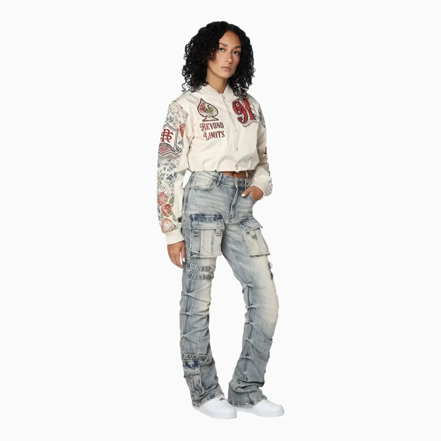 Women's Varsity Cropped Light Jacket - Image 4