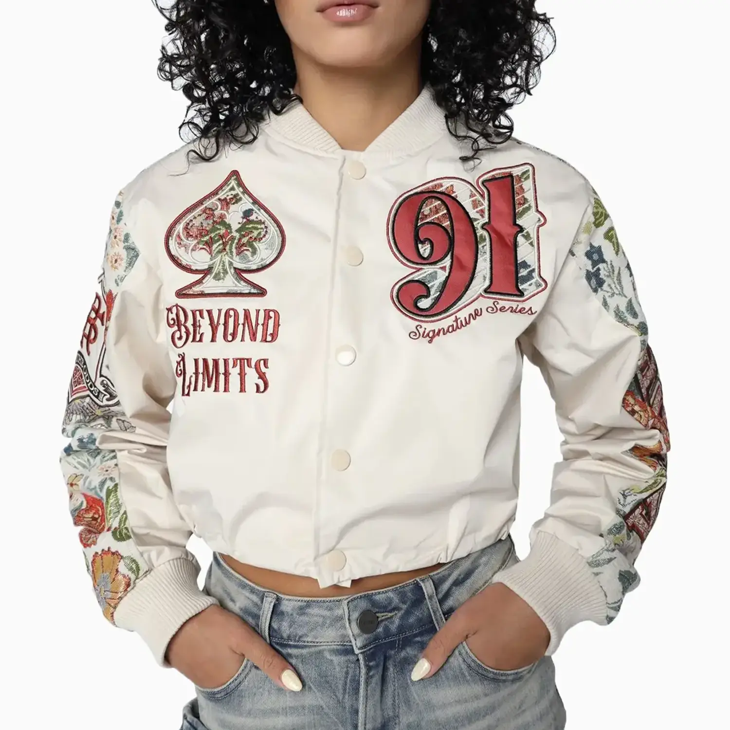 Women's Varsity Cropped Light Jacket - Image 6