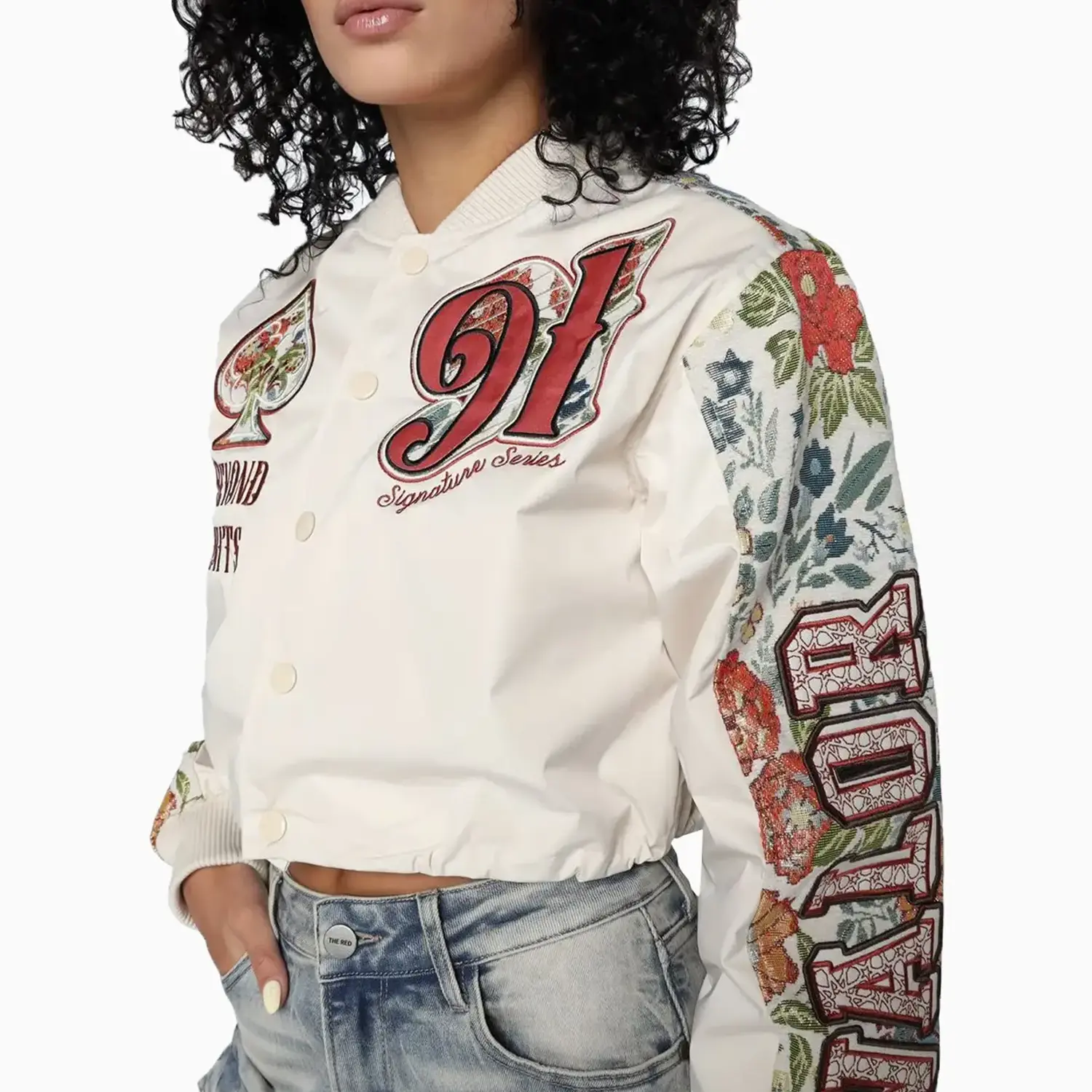 Women's Varsity Cropped Light Jacket - Image 7