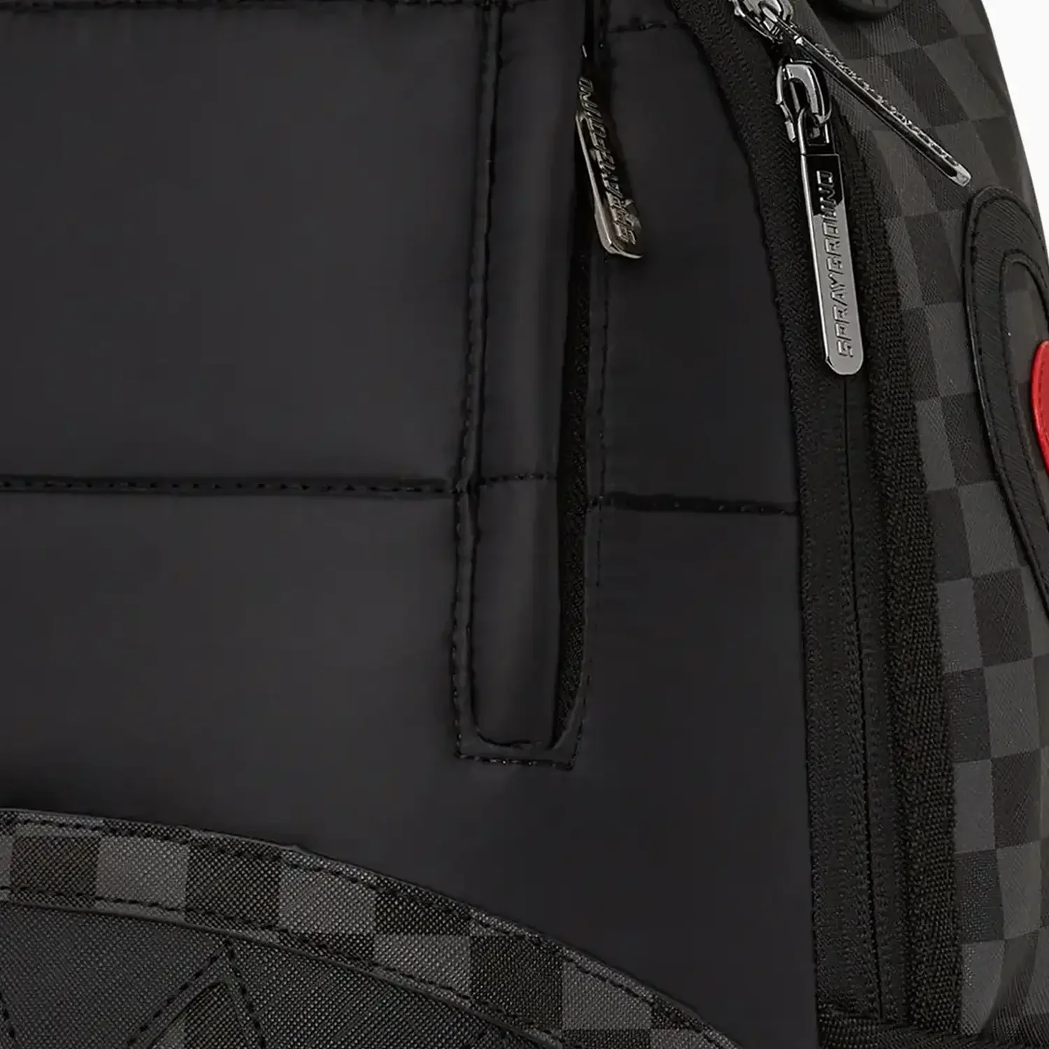 Black Puffer Check Backpack - Image 9