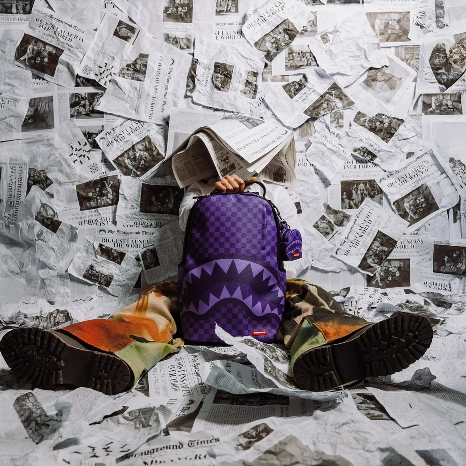 Purple Shark Sharks In Paris Dlxsv Backpack - Image 2