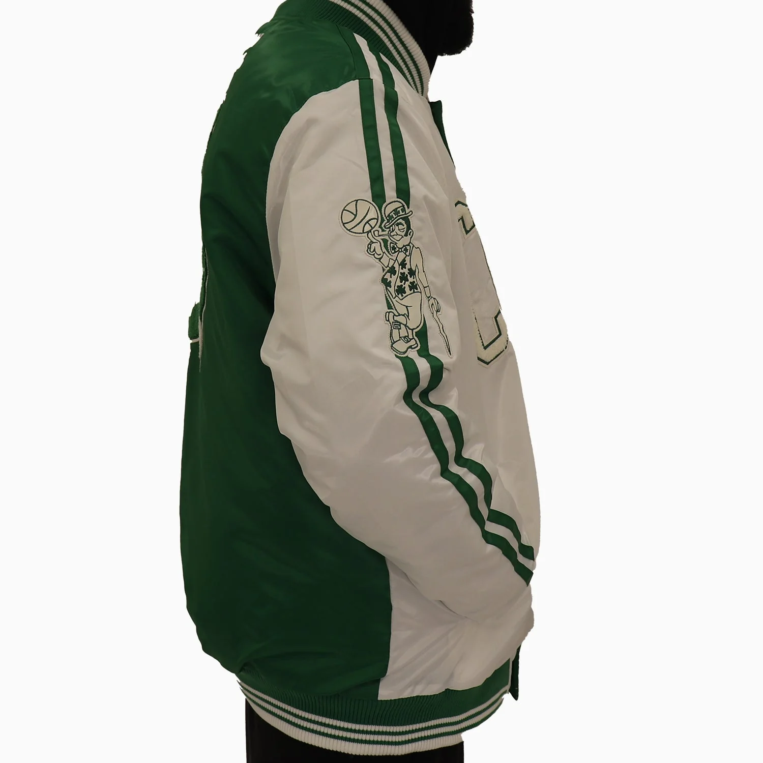 Men's Boston Celtics NBA Varsity Satin Jacket - Image 3