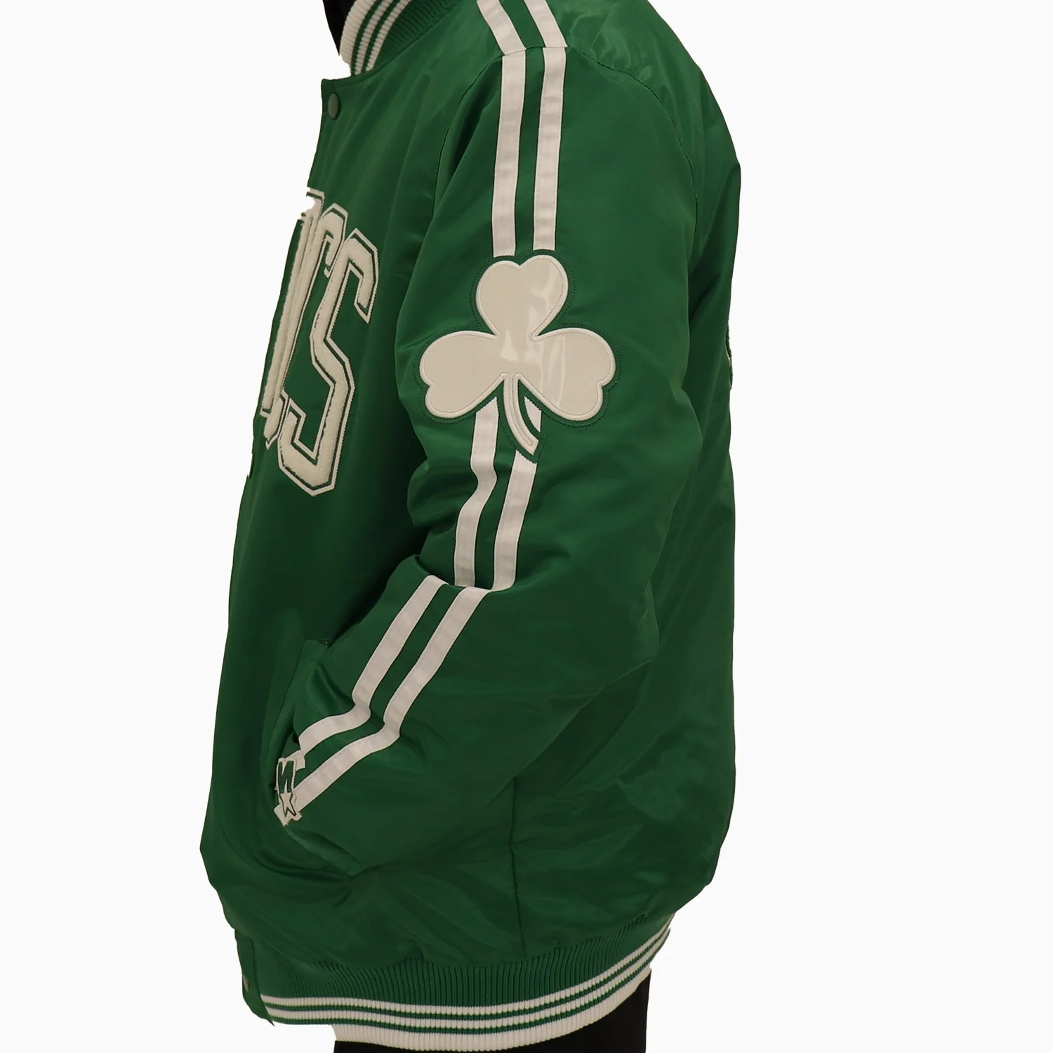 Men's Boston Celtics NBA Varsity Satin Jacket - Image 4