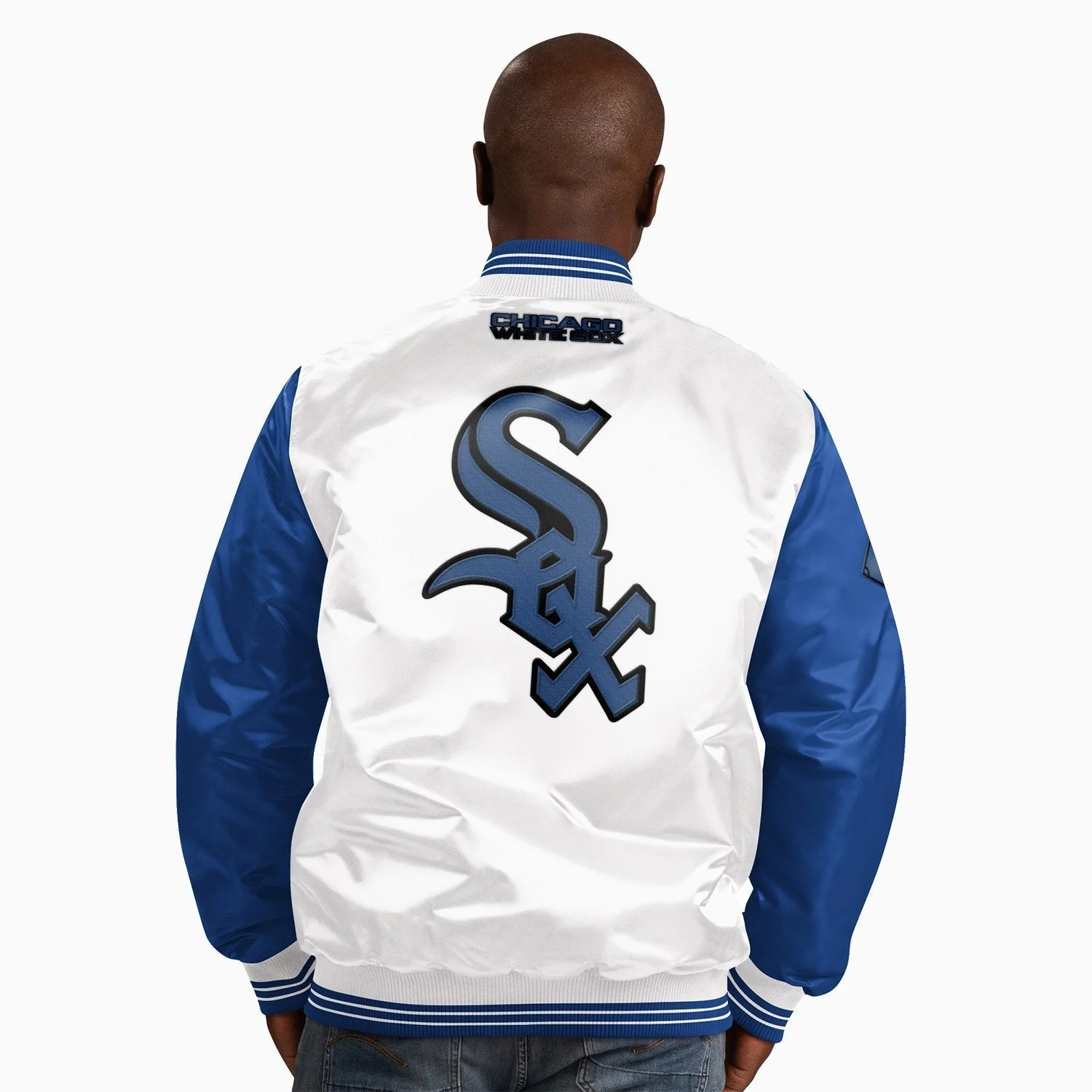 Men's Chicago White Sox MLB Varsity Satin Jacket - Image 2
