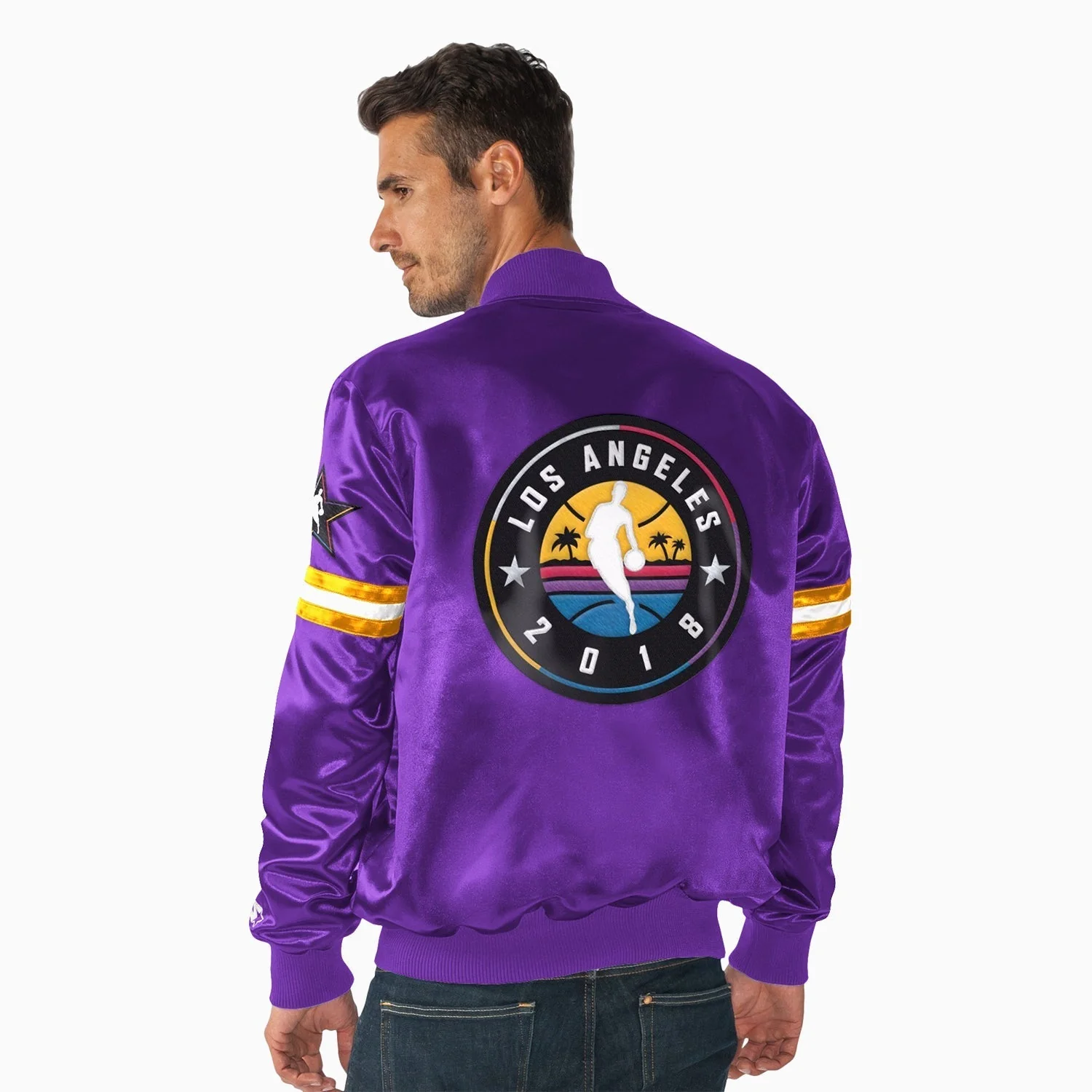 Men's NBA All Star Varsity Satin Jacket - Image 2