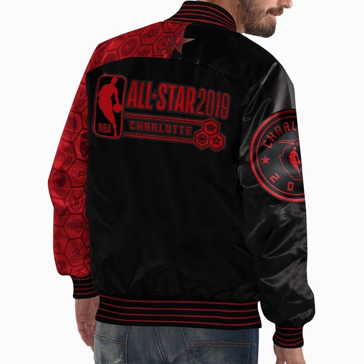 Men's NBA All Star Varsity Satin Jacket - Image 2