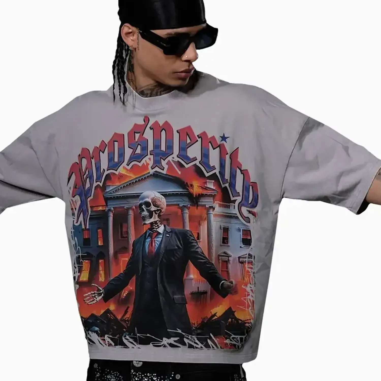 Men's By Any Means Necessary Drop Shoulders T-Shirt - Image 5