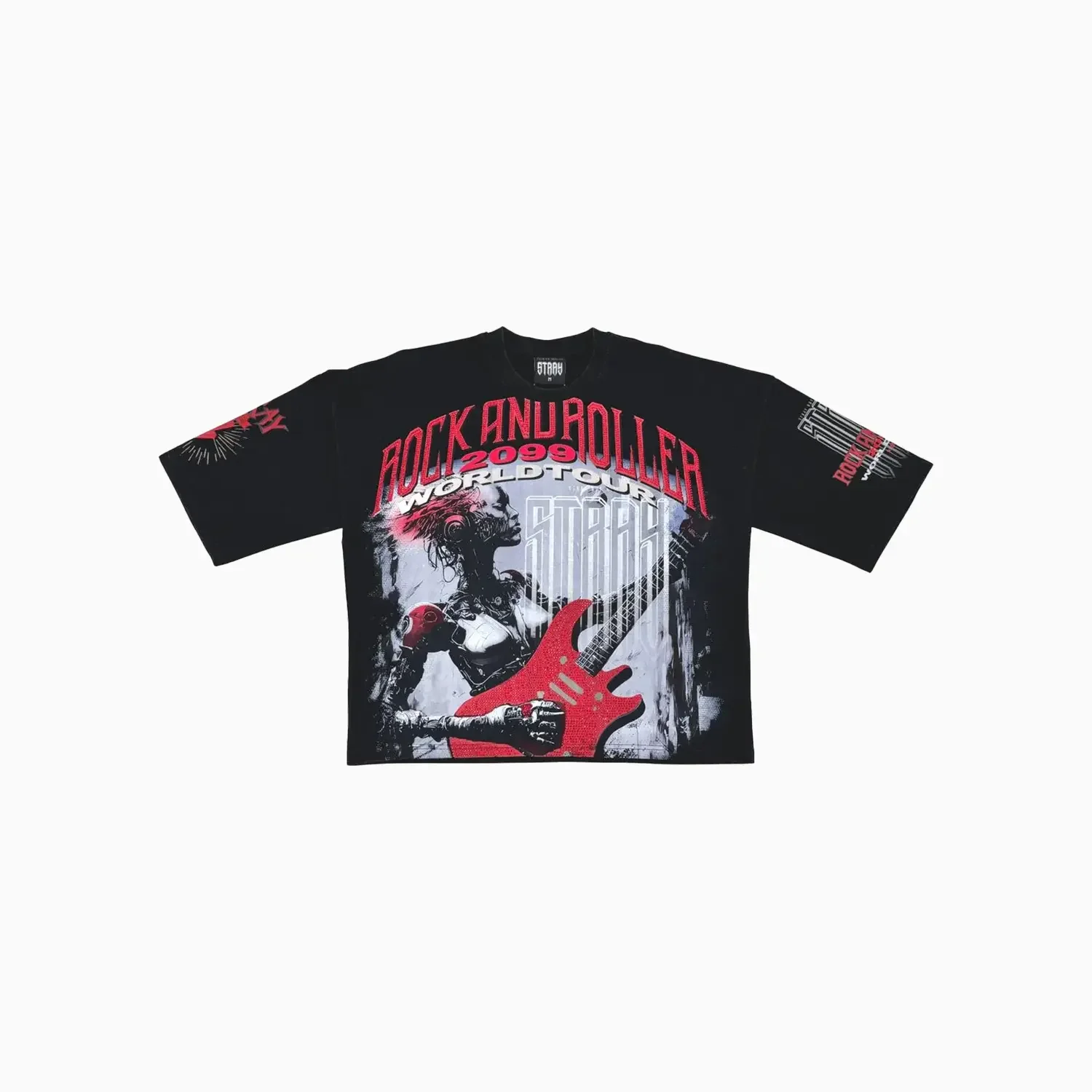 Men's Rock and Roller 2099 World Tour Oversized Graphic T-Shirt - Image 4