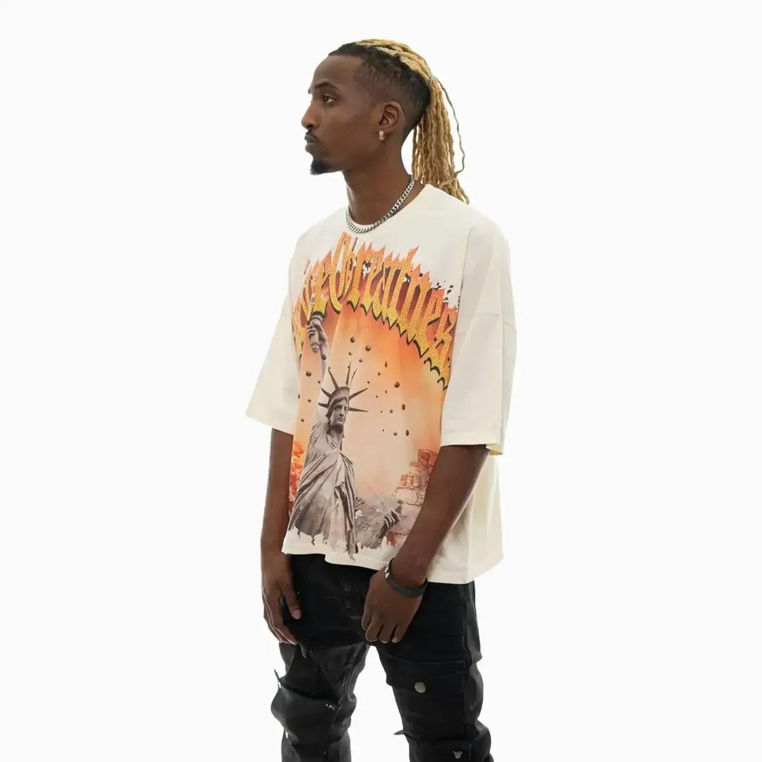 Men's Stand Proud Gothic Street Graphic T-Shirt - Image 3