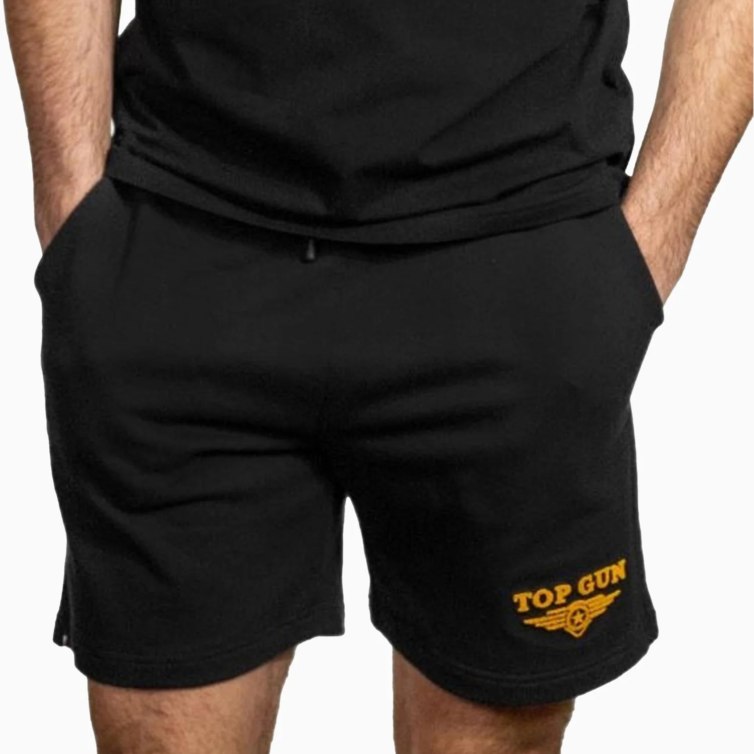 Men's Embroidered Logo T Shirt And Shorts Outfit - Image 7