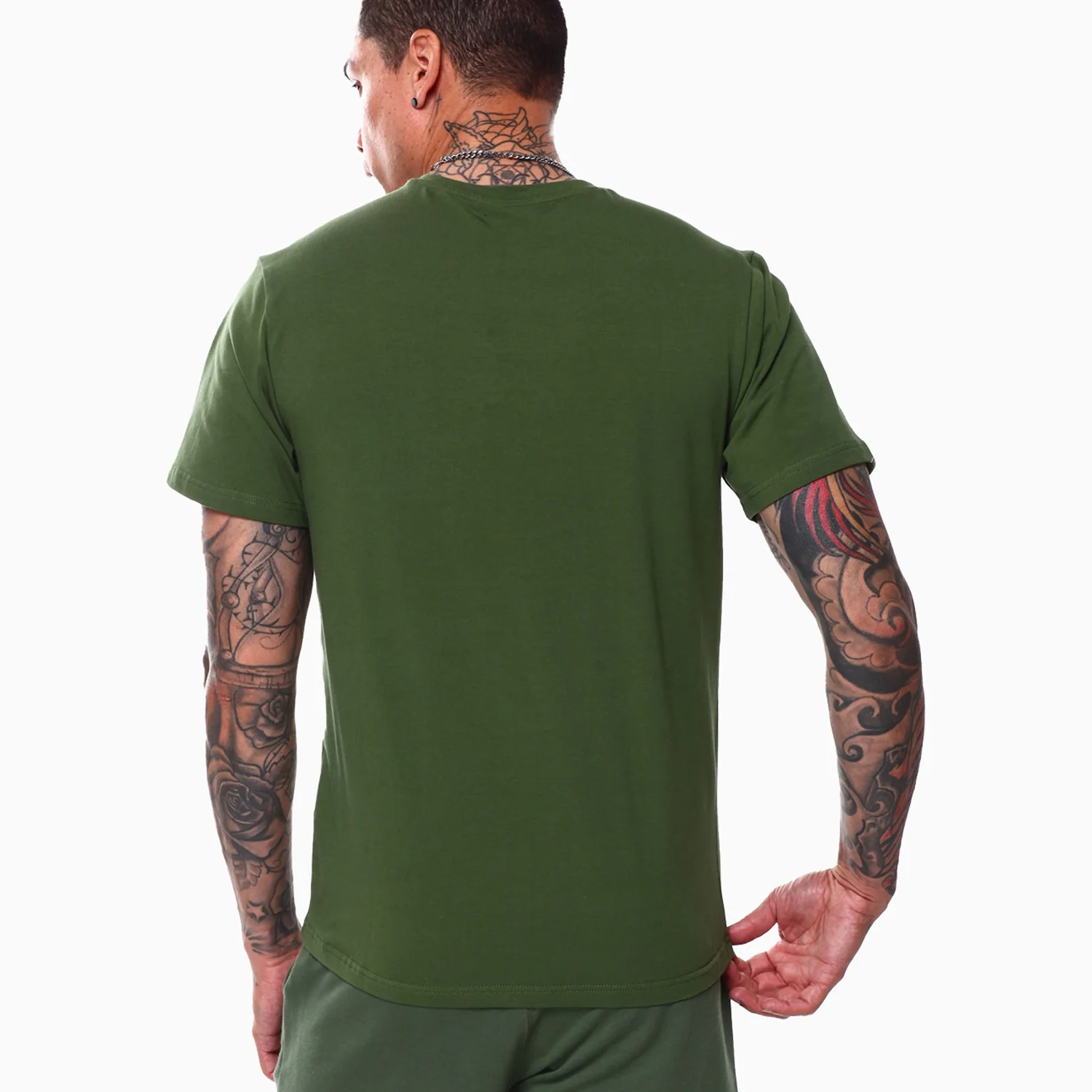 Men's Embroidered Logo T Shirt And Shorts Outfit - Image 4