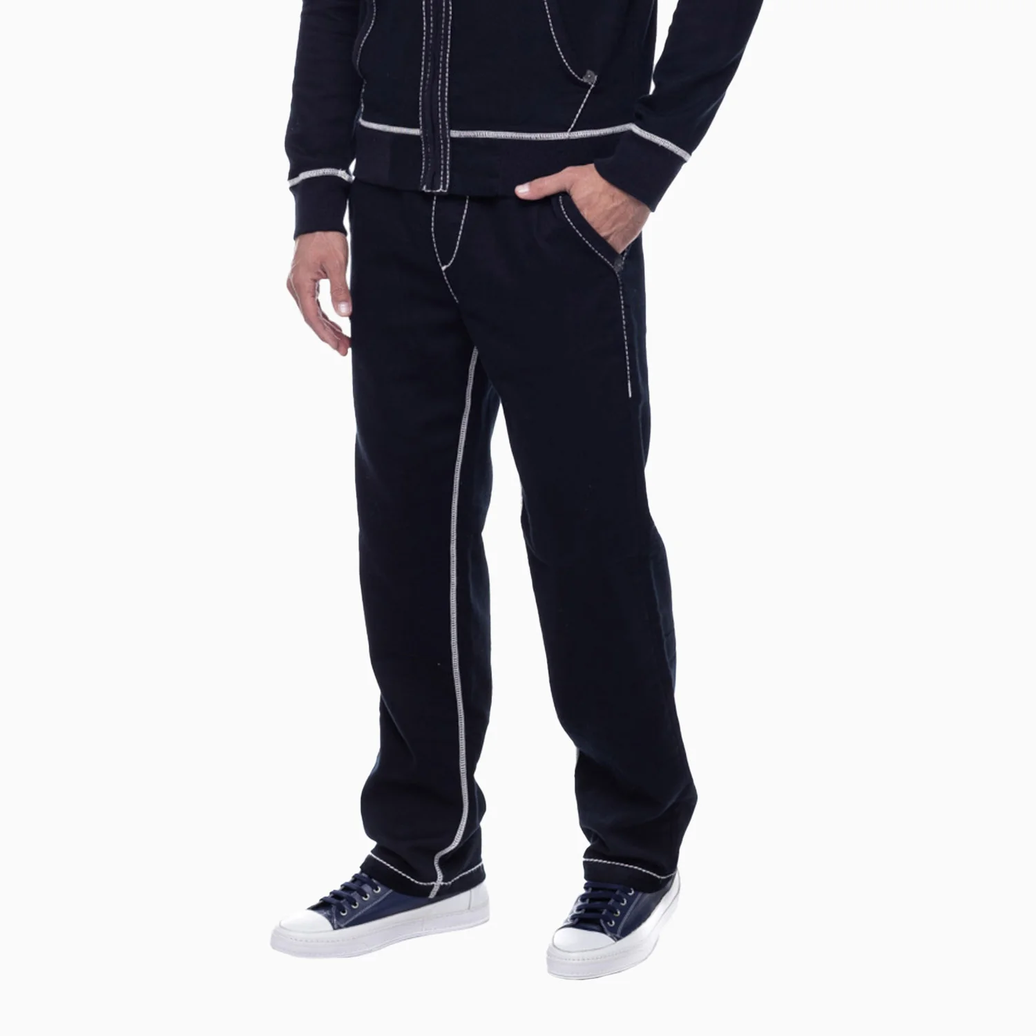 Men's Contrast Wide Leg Sweat Pant - Image 2