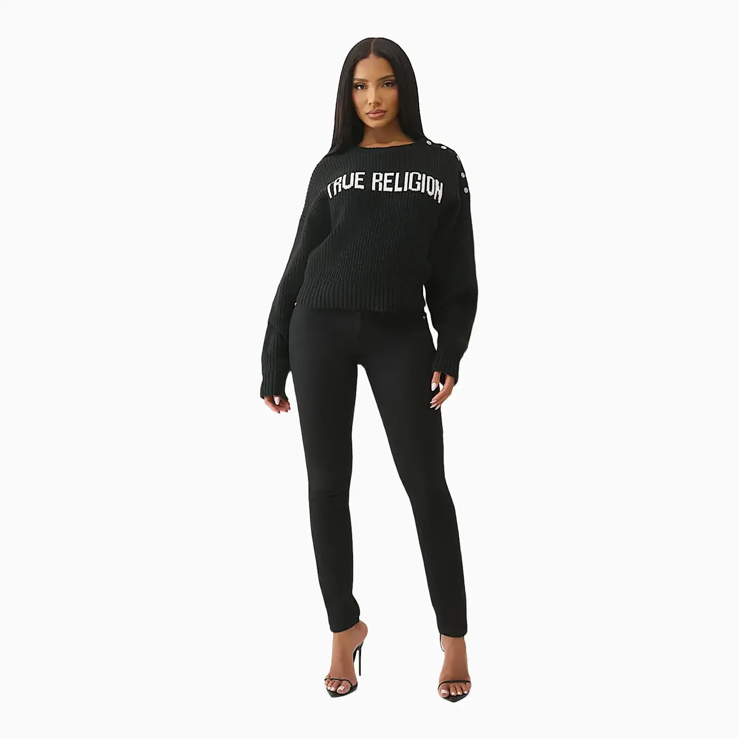Women's Convertible Cold Shoulder Sweater - Image 2