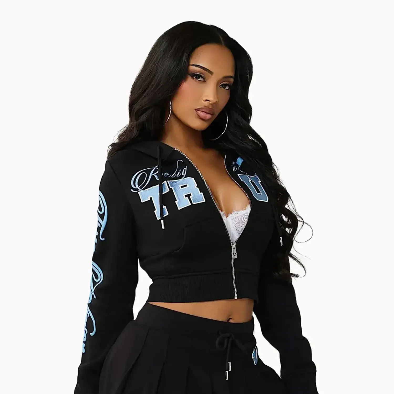 Women's Embroidered Shrunkn Outfit - Image 3