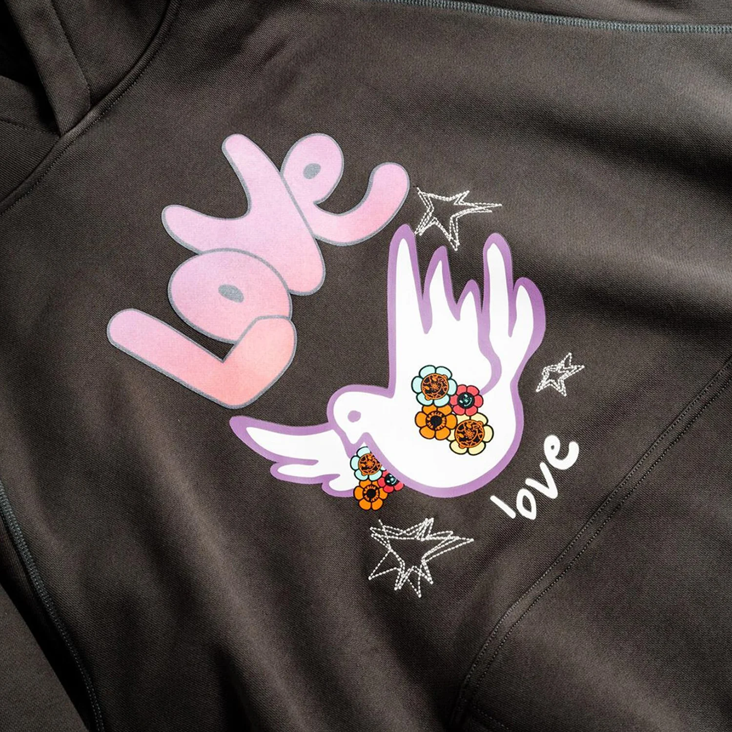 Men's Sweet Birds Flock Pull Over Hoodie - Image 3
