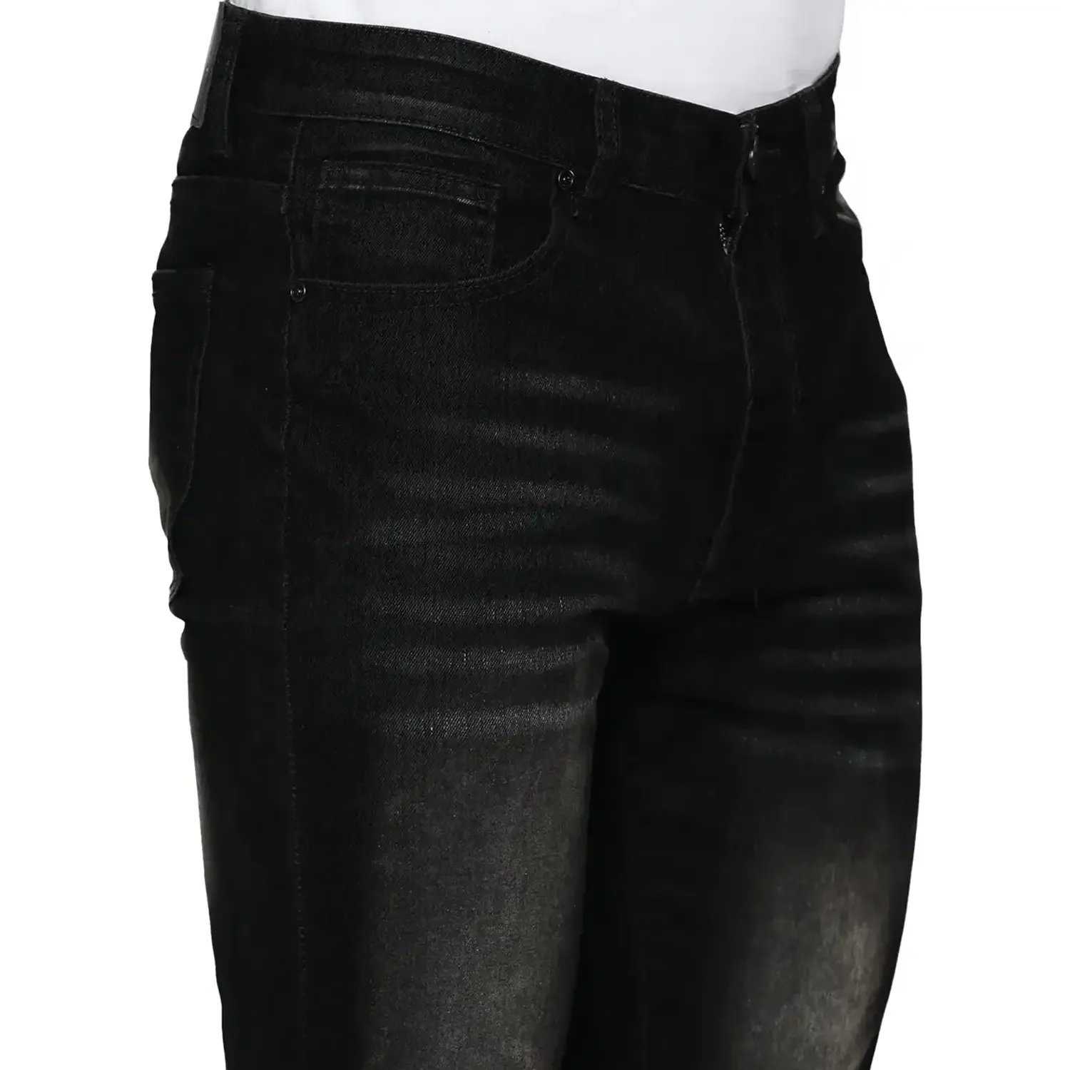 Men's Stacked Fit Jeans Pant With Stitched Hem - Image 7
