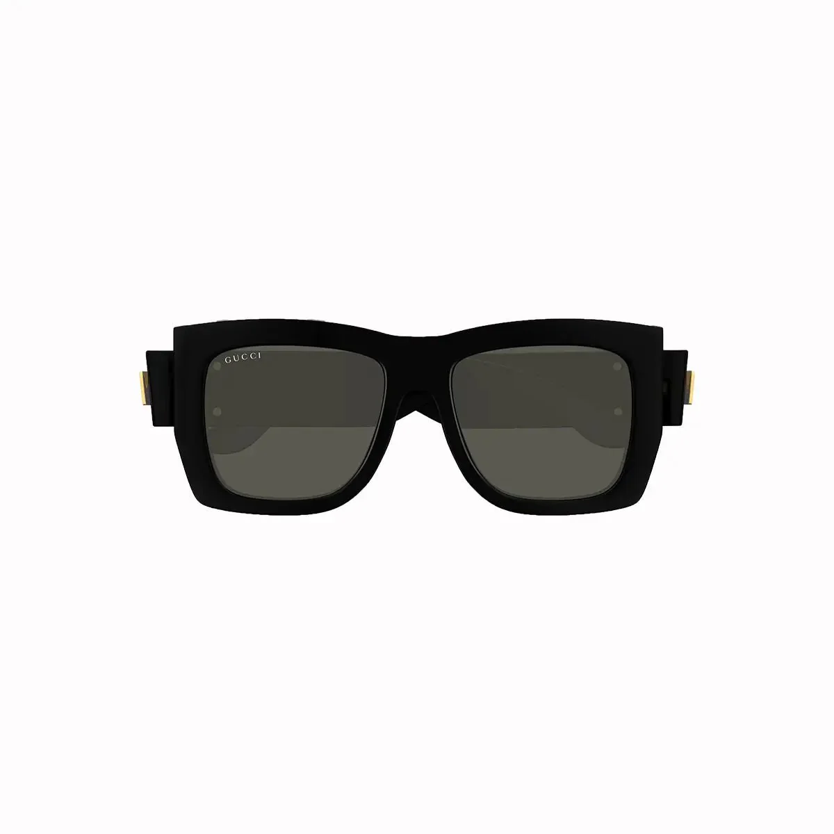 Women's Gucci Shiny Black Rectangular Sunglasses - Image 4