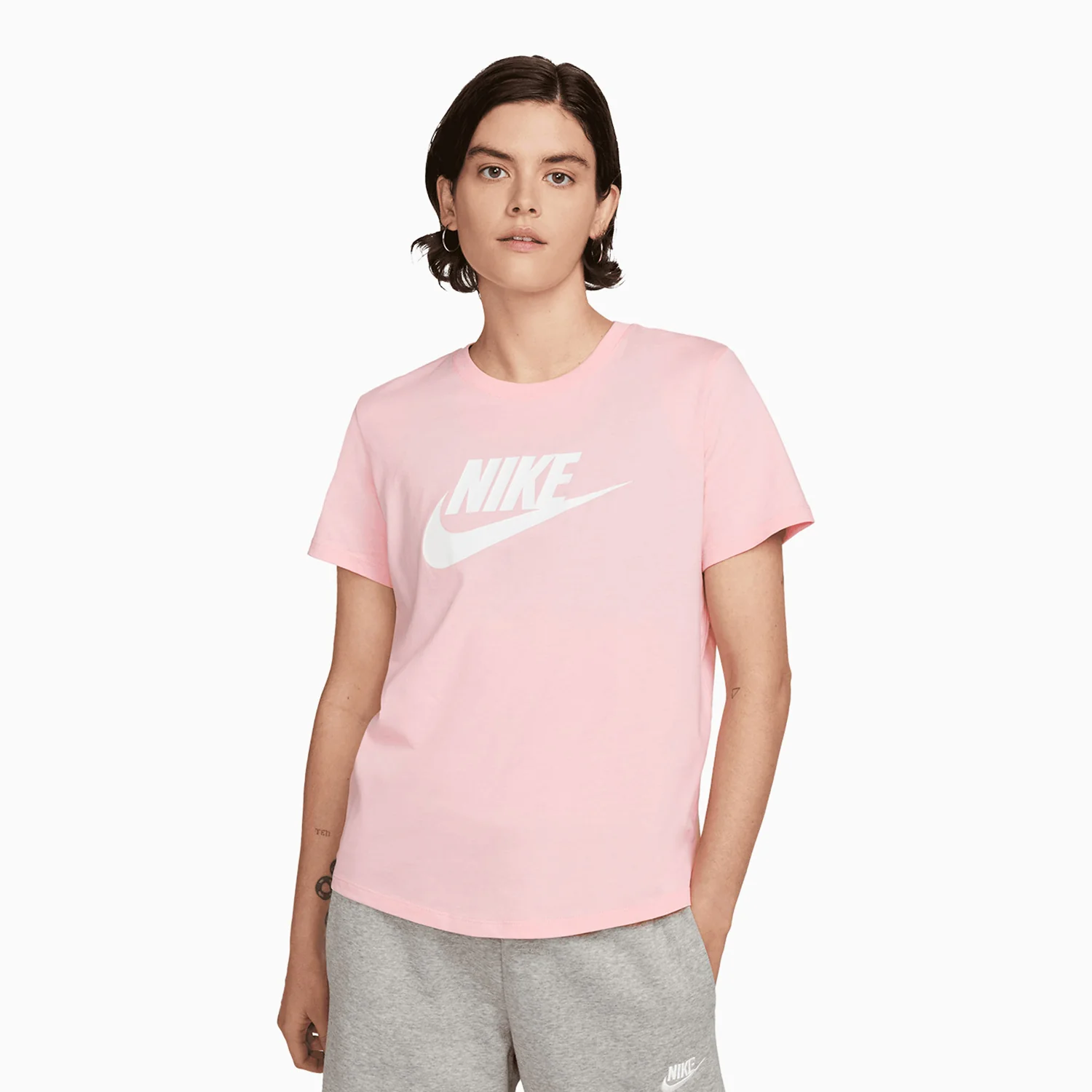 Women's Nike Sportswear Club Essentials T Shirt And Short Outfit - Image 2