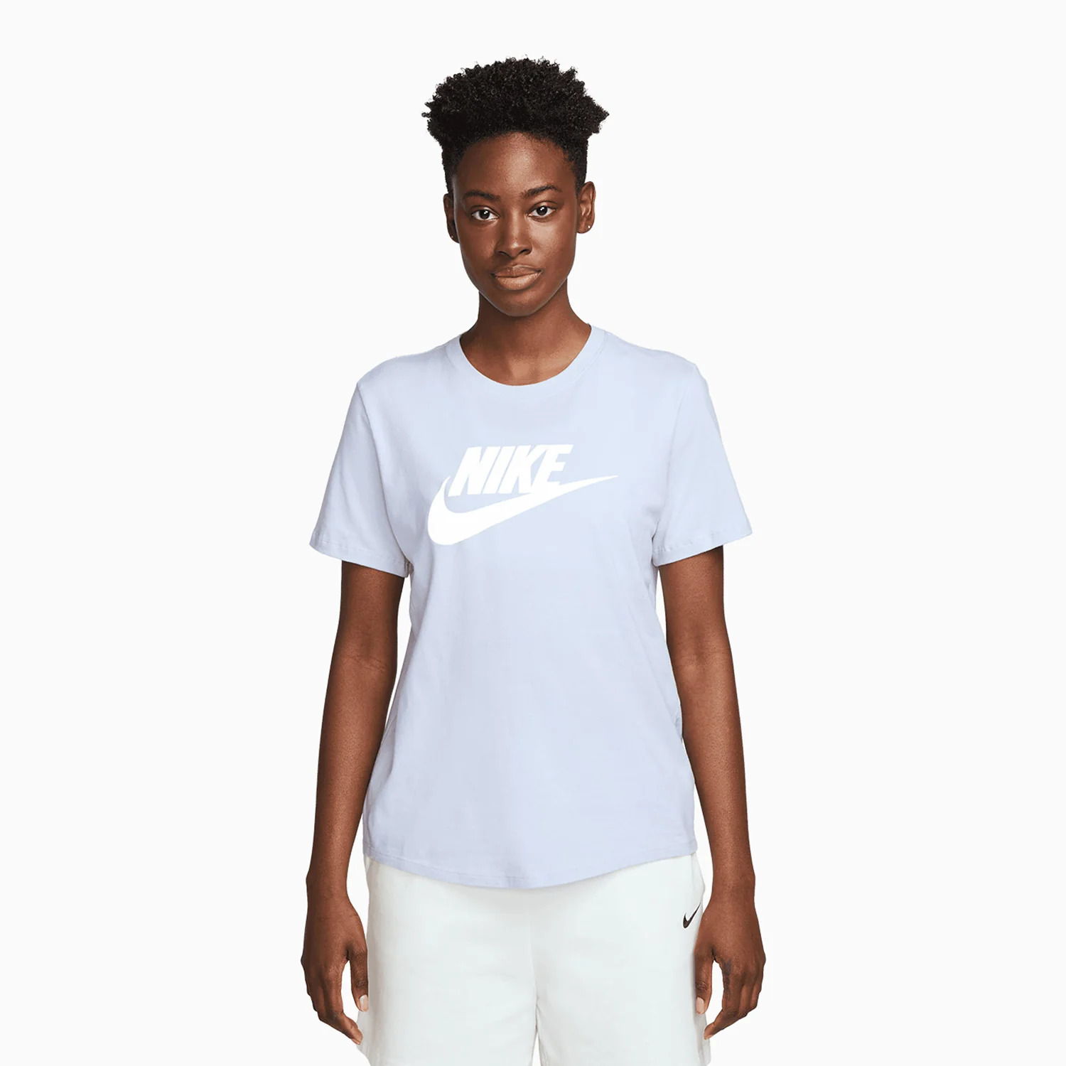 Women's Nike Sportswear Club Essentials T Shirt And Shorts Outfit - Image 2