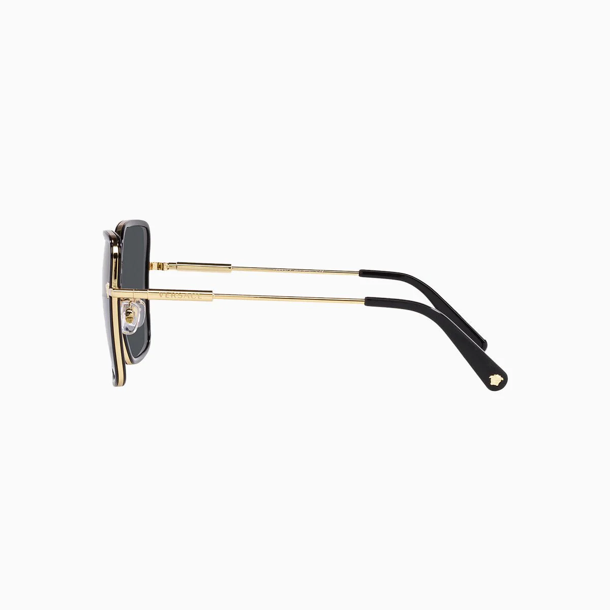 Women's Versace Black Dark Grey Sunglasses - Image 4