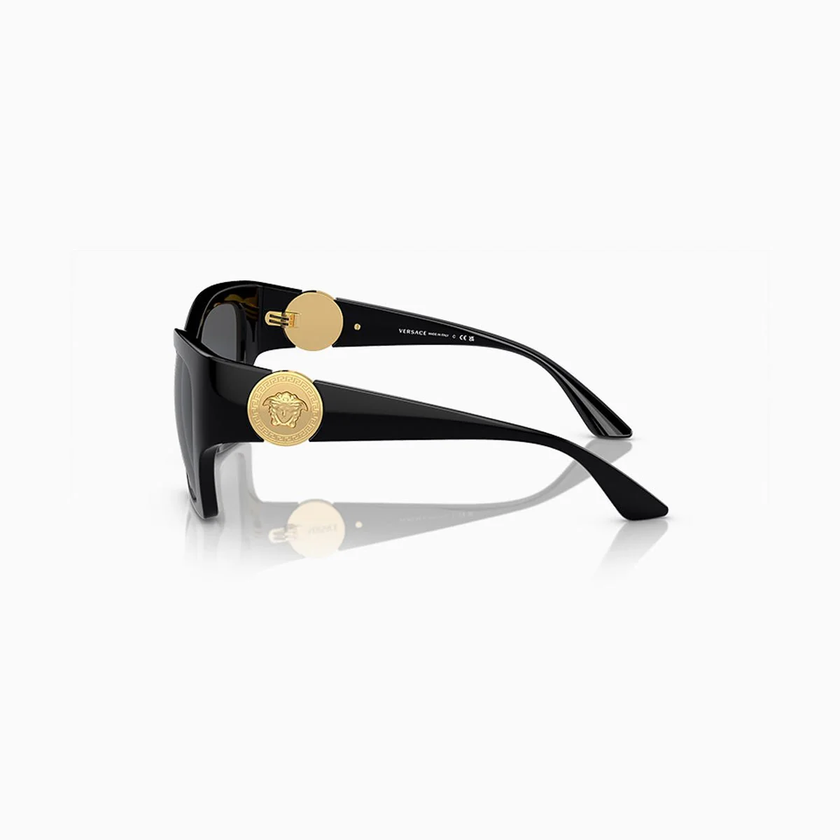 Women's Versace Black Dark Grey Sunglasses - Image 3